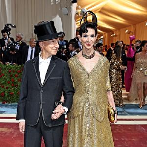 (L-R) Stephen Jones and Amy Fine Collins