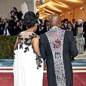 (L-R) Tracey Collins and New York City Mayor Eric Adams, fashion detail,