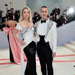 Devon Aoki and Jeremy Scott (L-R)